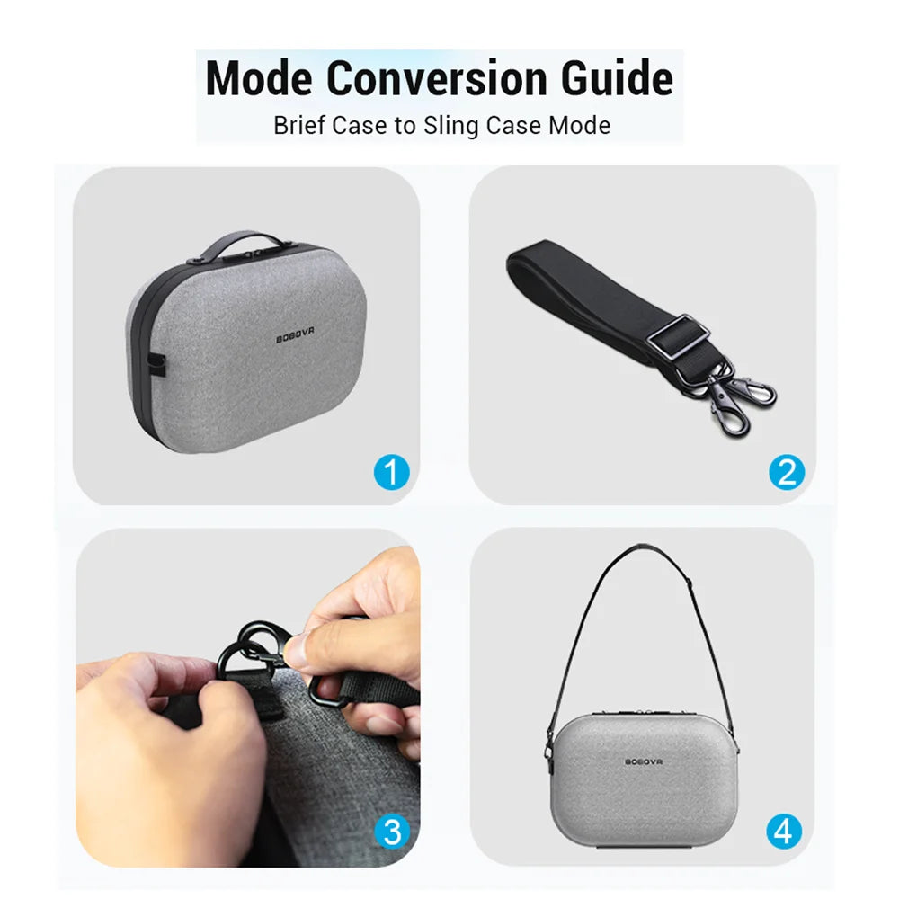 BOBOVR C3 Carrying Case Designed for Meta Quest 3 and BOBOVR S3PRO Head Strap Sling Case for Extended Travel VR Accessories