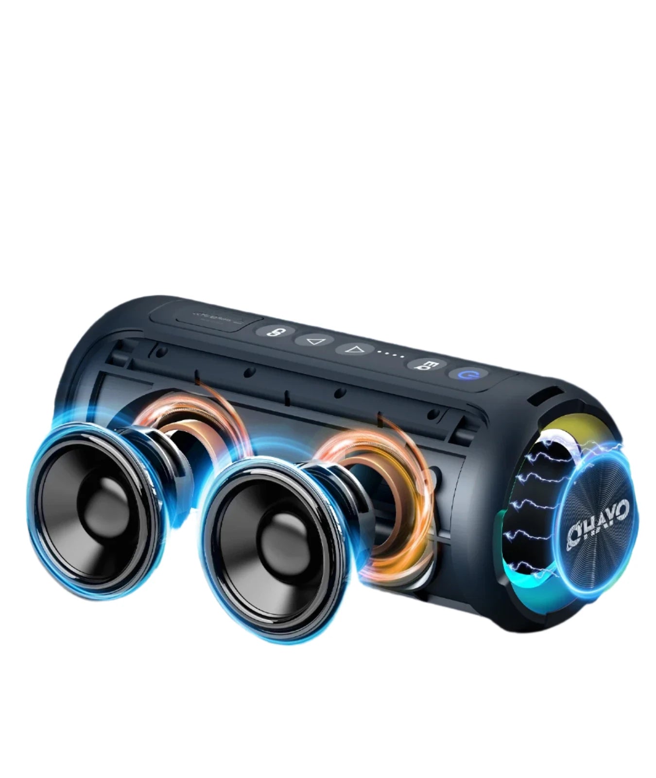 Ortizan Bluetooth Speakers 40W Enhanced Bass Portable Outdoor Wireless Speaker 30Hrs IP7 Waterproof Shower Speaker Bluetooth 5.3