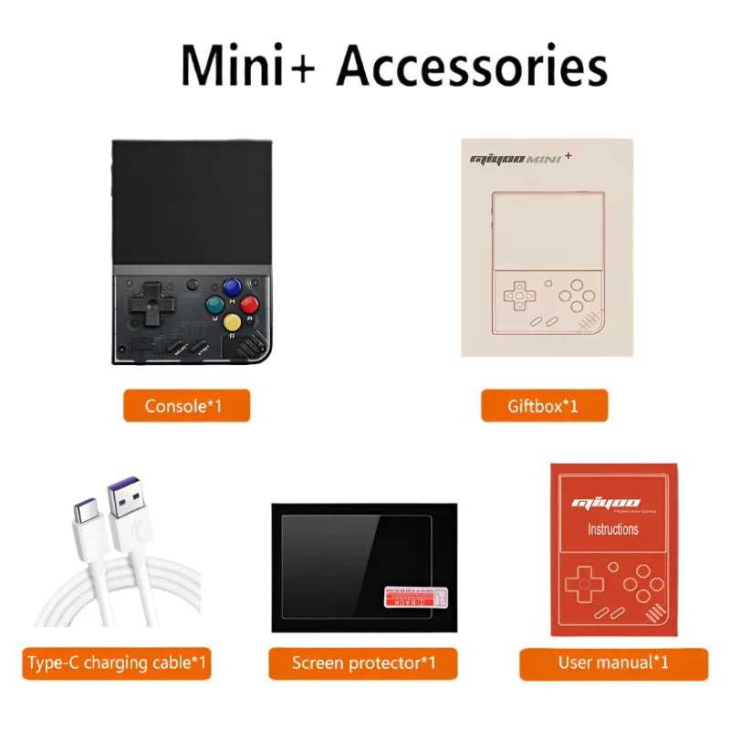 MIYOO Mini Plus Portable Retro Handheld Game Console 3.5-inch IPS HD Screen Children's Gift Linux System Classic Gaming Emulator