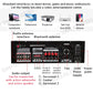 AV-555BT/999BT Bluetooth Sound Amplifiers Dual Dynamic Screen HiFi Stereo Digital Amplify For Home Car Theatre Karaoke Max 4000W